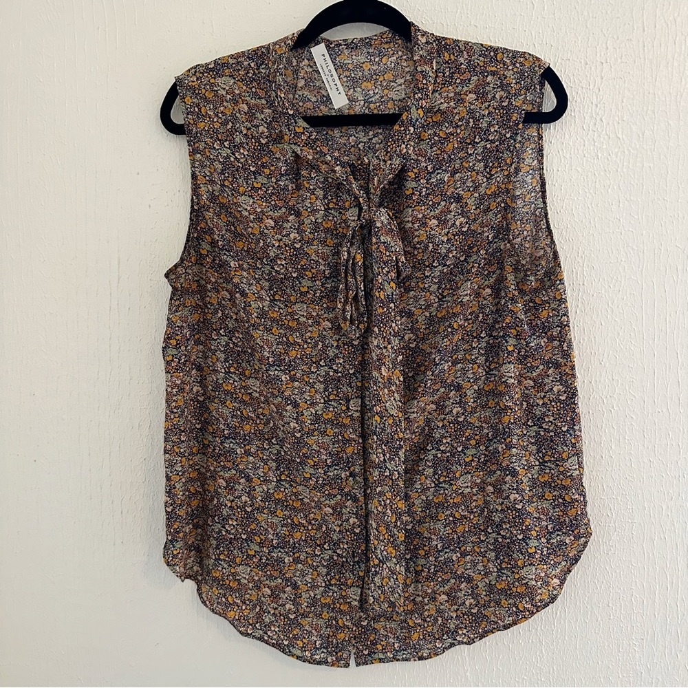 Philosophy Di Lorenzo Serafini floral sleevless blouse  Size10